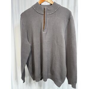 Marled Men’s Large NWT Grey Sweater 1/4 Zip W/crewed Collar.